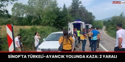 Sinop'ta Türkeli-Ayancık Yolunda Kaza: 2 Yaralı