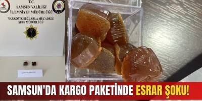 Samsun'da Kargo Paketinde Esrar Şoku!