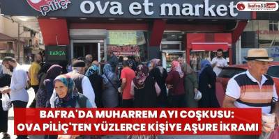 Ova Piliç’ten anlamlı etkinlik; bir kazan aşure dağıttı