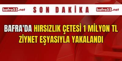 Bafra'da Hırsızlık Çetesi 1 Milyon TL Ziynet Eşyasıyla Yakalandı