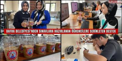 Bafra Belediyesi'nden Sınavlara Hazırlanan Öğrencilere Serinleten Destek