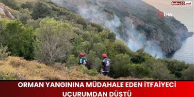 Orman Yangınına Müdahale Eden İtfaiyeci Uçurumdan Düştü