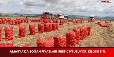 Amasya'da Soğan Üreticileri Zor Durumda: Fiyat Düşüşü Üreticiyi Üzüyor