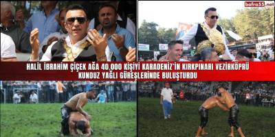 18. Vezirköprü Kunduz Yağlı Güreşleri’nde Başpehlivan Mustafa Taş Oldu