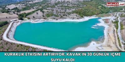 Kuraklık Etkisini Artırıyor, Kavak'ın 30 Günlük İçme Suyu Kaldı