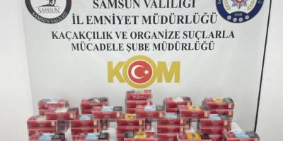 Samsun'da 11 bin 800 adet makaron ele geçirildi