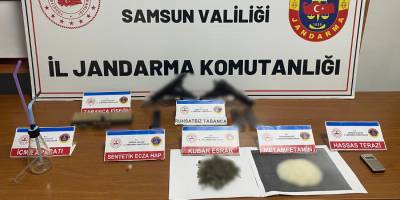 Atakum 'da Jandarmadan Uyuşturucu ve Silah Operasyonu