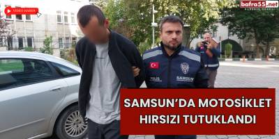 Samsun’da Motosiklet Hırsızı Tutuklandı