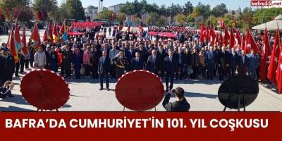 Bafra’da Cumhuriyet'in 101. Yıl Coşkusu