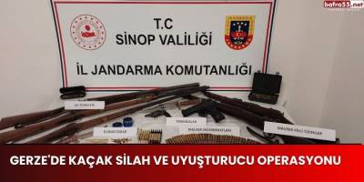 Gerze'de Kaçak Silah ve Uyuşturucu Operasyonu