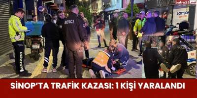Sinop’ta Trafik Kazası: 1 Kişi Yaralandı