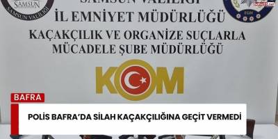 Polis Bafra’da Silah Kaçakçılığına Geçit Vermedi