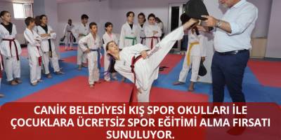 Canik Belediyesi'nden Çocuklara Ücretsiz Kış Spor Okulları