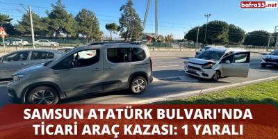 Samsun Atatürk Bulvarı'nda Ticari Araç Kazası: 1 Yaralı
