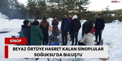 Beyaz Örtüye Hasret Kalan Sinoplular Soğuksu’da Buluştu