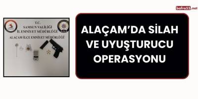 Alaçam’da Silah ve Uyuşturucu Operasyonu