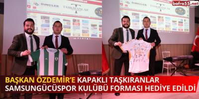 Başkan Özdemir’e Kapaklı Taşkıranlar Samsungücüspor Kulübü Forması Hediye Edildi