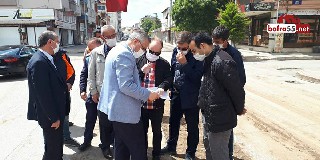 Alaçam Caddesi Orta Refüj Çalışmaları Hızlandı