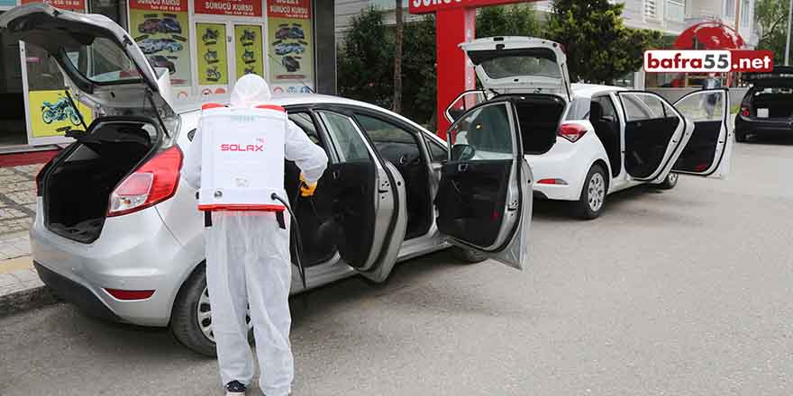 Atakum'da Sürücü Kursları Dezenfekte Edildi