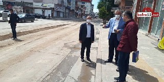 Alaçam Caddesi Orta Refüj Çalışmaları Hızlandı