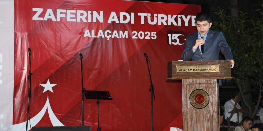 Alaçam 15 Temmuz programı Kaymakam Fatih Kayabaş