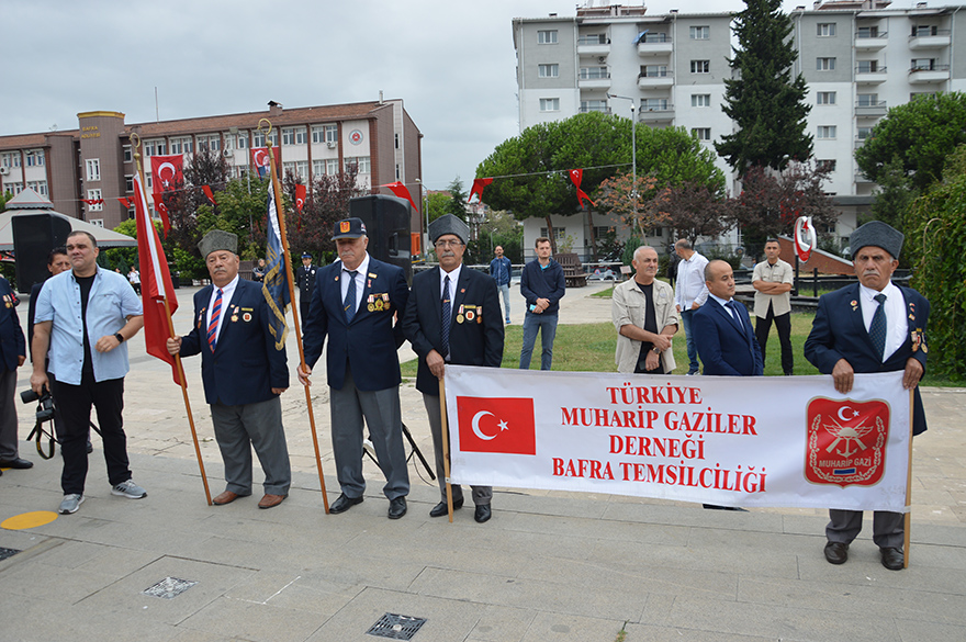 Bafra’da 19 Eylül Gaziler Günü düzenlenen törenle kutlandı