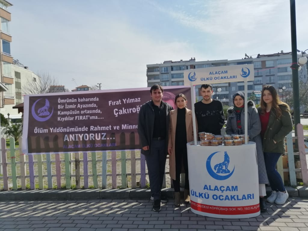 Alaçam Ülkü Ocakları Fırat Çakıroğlu'nu Unutmadı