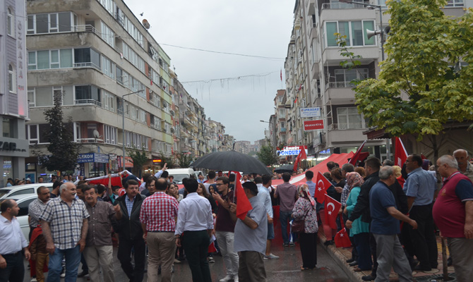 Bafra ülkü ocaklrı şehitler için yürüdü