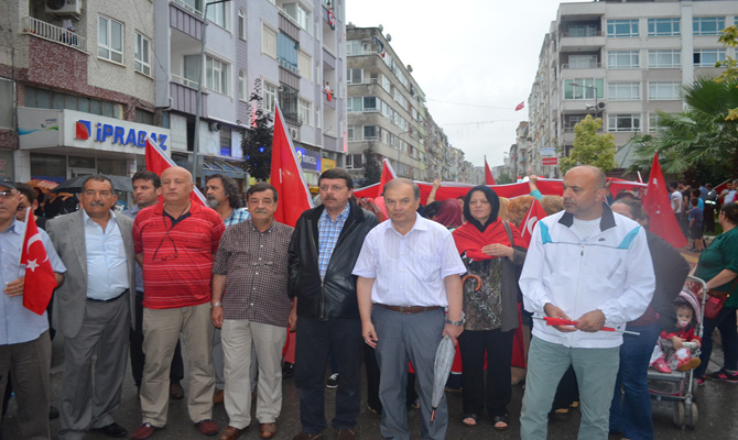 Bafra ülkü ocaklrı şehitler için yürüdü