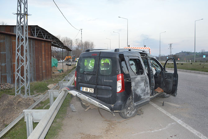 Havza'da Trafik Kazası 2 Yaralı