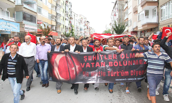 Bafra Dededağı köyü teröre tepki için yürüdü