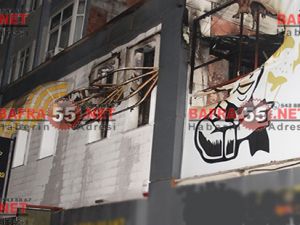 Bafra'da Lokantada Yangın