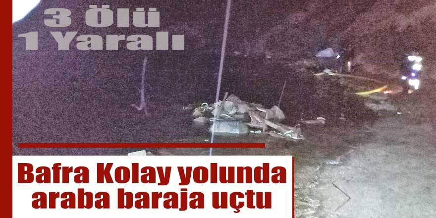 Bafra'da trafik kazası  3 ölü 1 yaralı