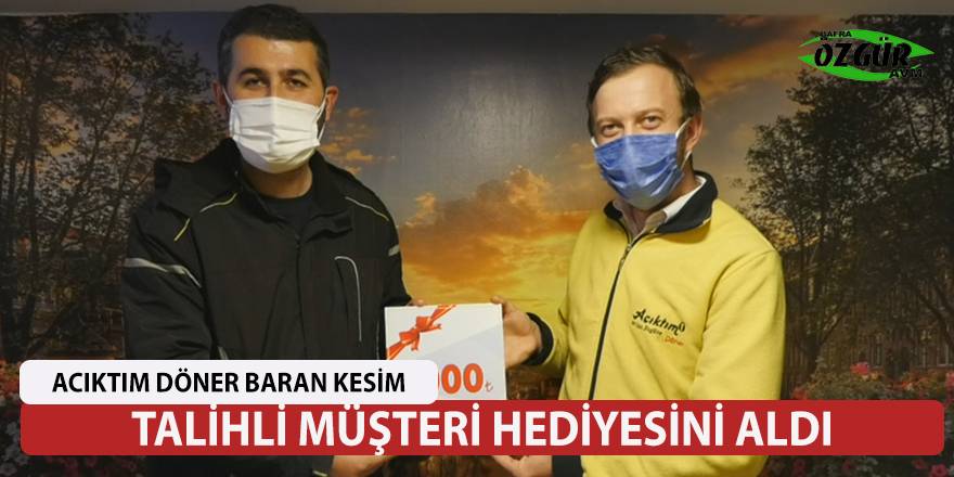 Acıktım Döner Baran Kesim Çekilişi Yapıldı