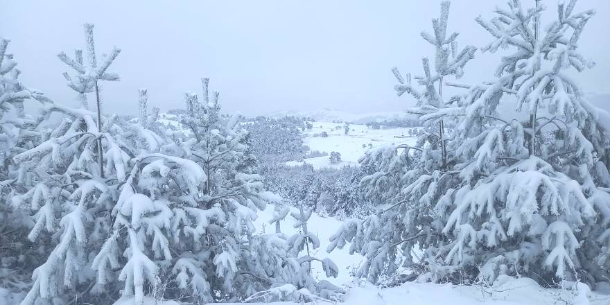 Alaçam'da kar kalınlığı 40 cm oldu