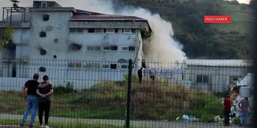 Samsun'un Tekkeköy ilçesinde bir fabrikada yangın çıktı