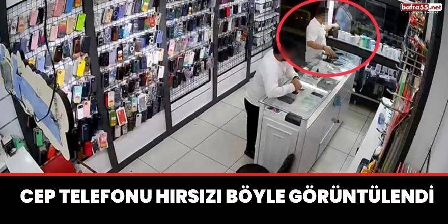 Cep telefonu hırsızı böyle görüntülendi