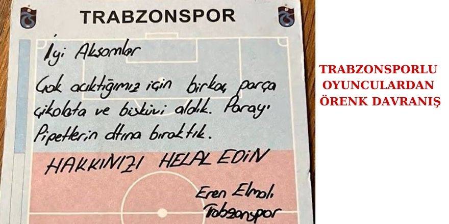 TRABZONSPORLU OYUNCULARDAN ÖRENK DAVRANIŞ