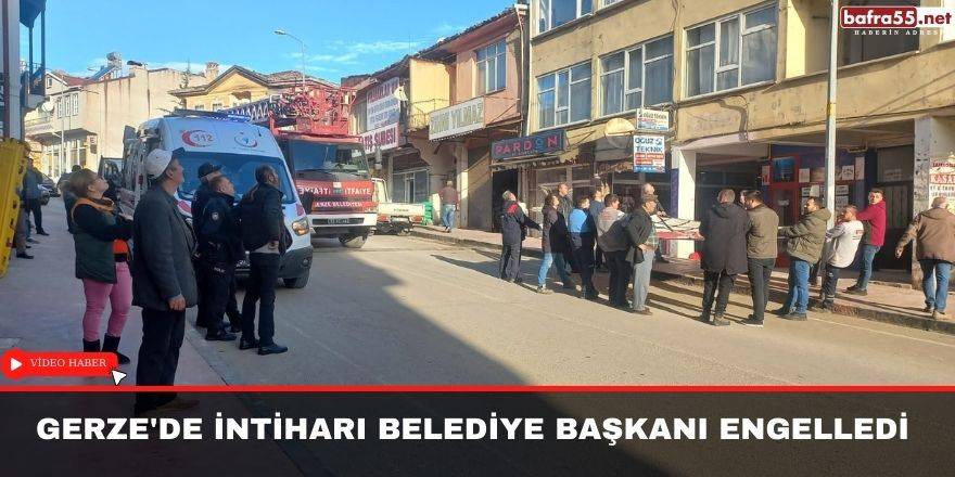 Gerze'de İntiharı Belediye Başkanı Engelledi