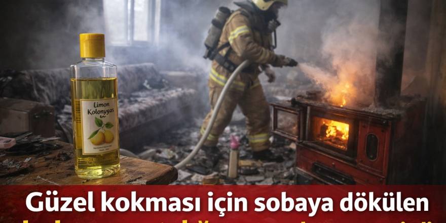 Sobaya Dökülen Kolonya Saniyeler İçinde Patladı